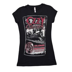 Women's Ozzy Osborne rock music retro top shirt MEDIUM